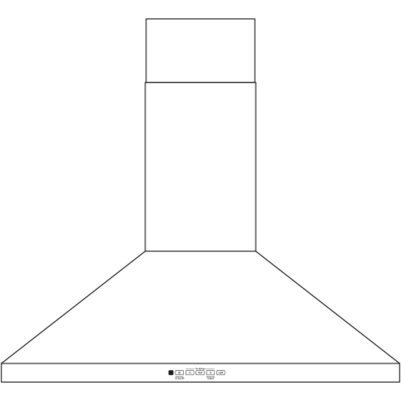 30" Wall-Mount Pyramid Chimney Hood JVW5301FJDS