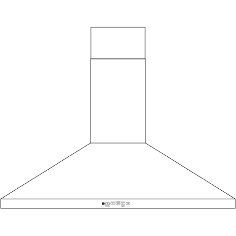 36" Wall-Mount Pyramid Chimney Hood JVW5361FJDS
