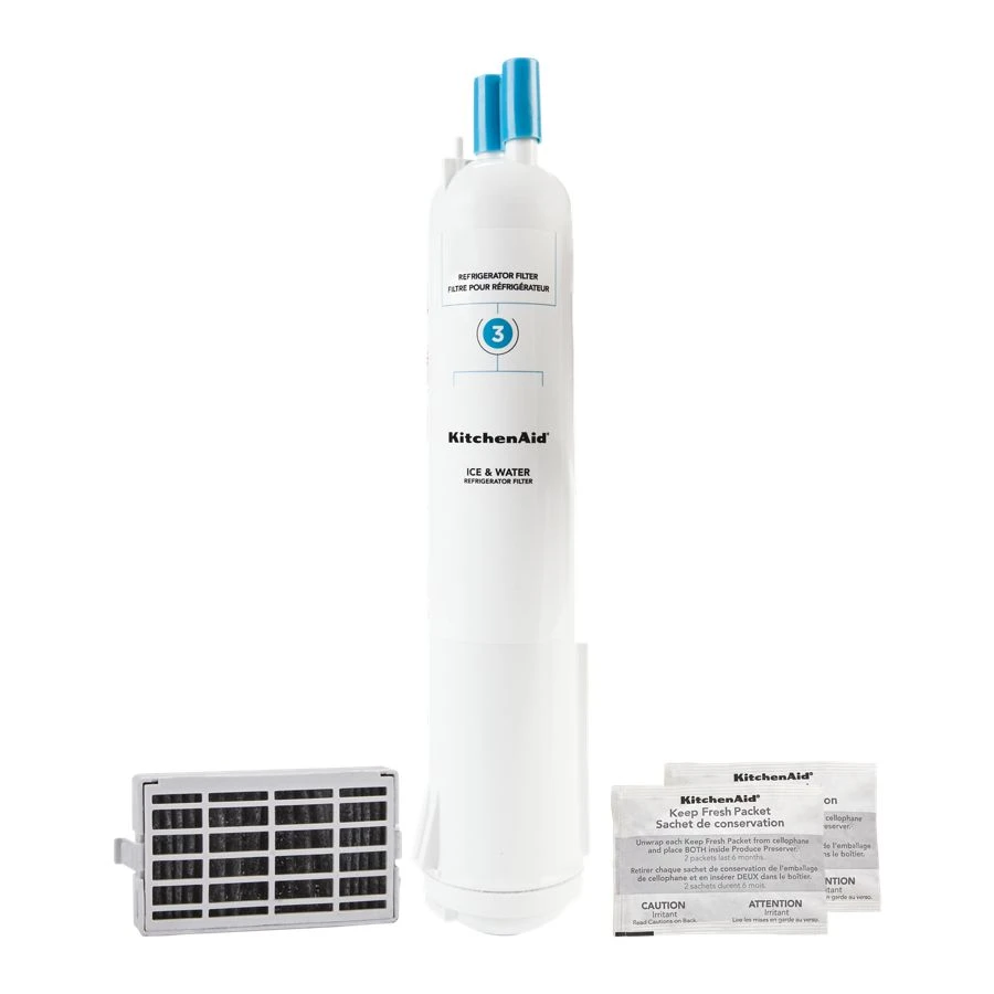 Refrigerator Water Fliter 3 - KAD3RXD1 (PACK OF 1) + Refrigerator Freshflow Airfilter+ Freshflow Produce Preserver Refill KAD3RXVR6