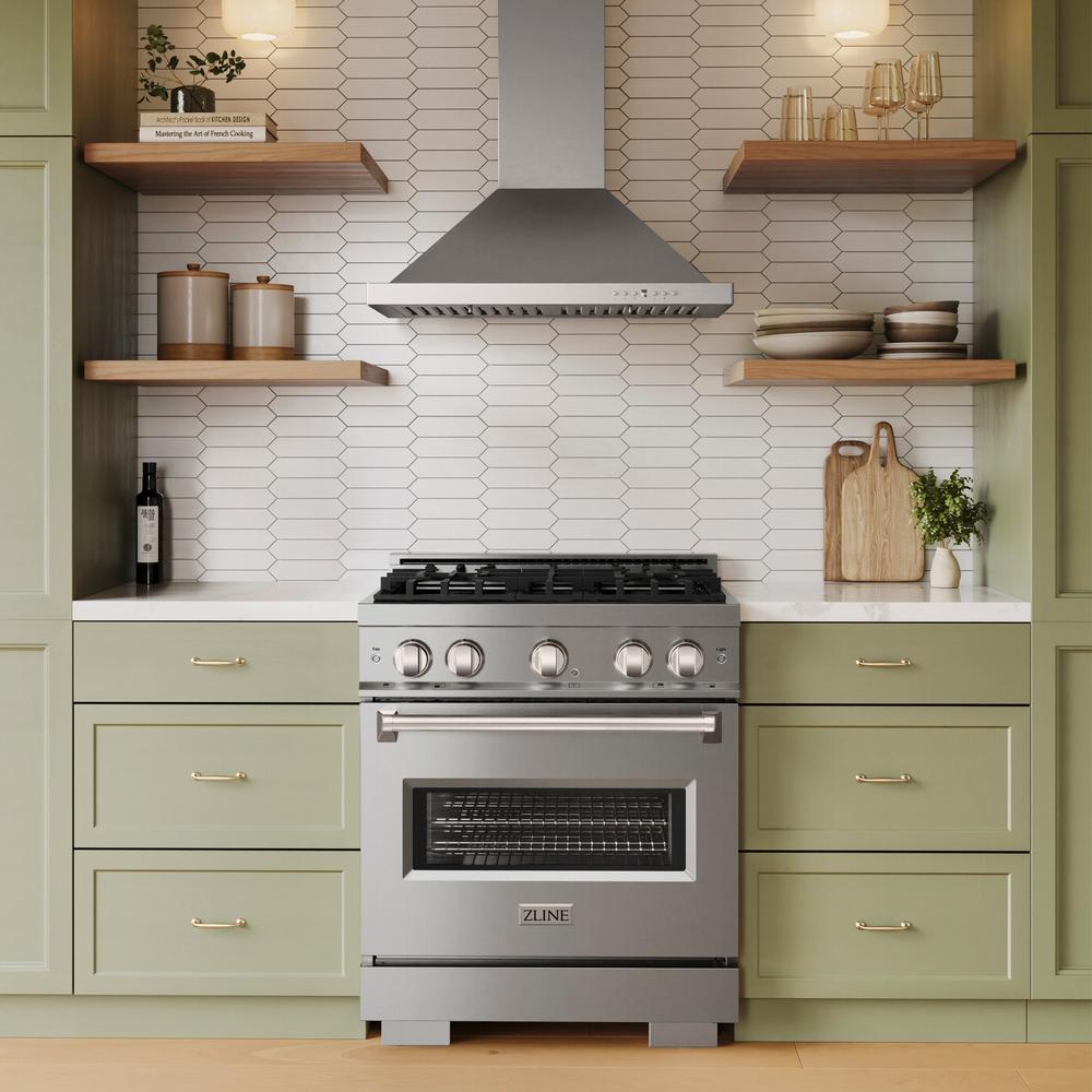 30 In. Convertible Vent Wall Mount Range Hood In Stainless Steel KB30