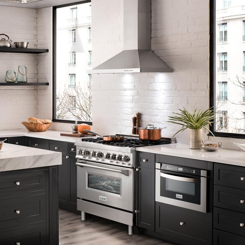 30 In. Convertible Vent Wall Mount Range Hood In Stainless Steel KB30