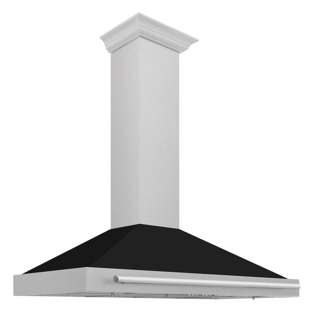 48" DuraSnow® Stainless Steel Range Hood with Shell and Stainless Steel Handle (KB4SNX-48) - Matte KB4SNXBLM48