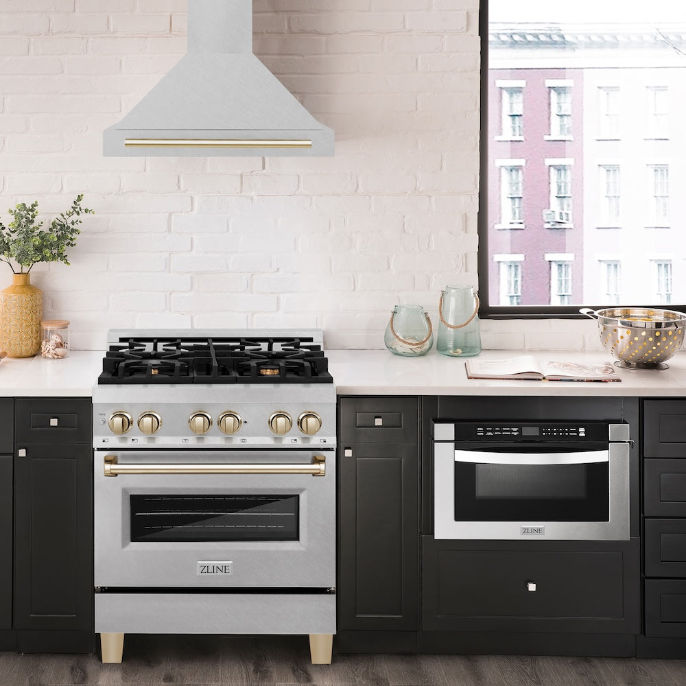 30" Autograph Edition Range Hood with Gold Handle KB4SNZ30G