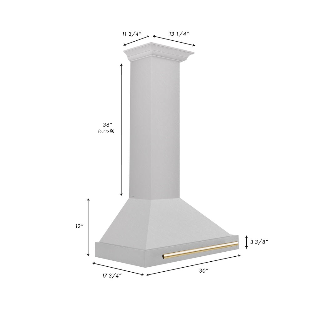 30" Autograph Edition Range Hood with Gold Handle KB4SNZ30G