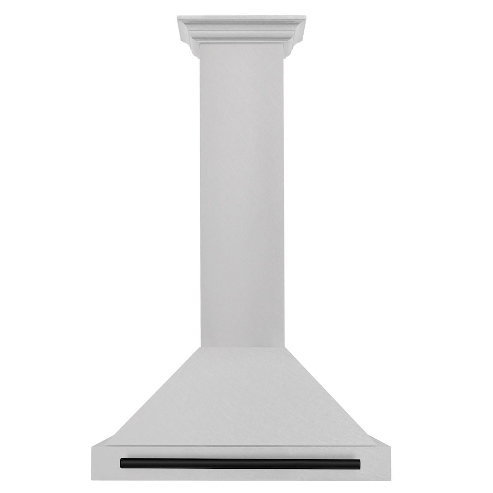 30in. Autograph Edition Convertible Fingerprint Resistant DuraSnow Stainless Steel Range Hood with Matte Black Handle KB4SNZ30MB