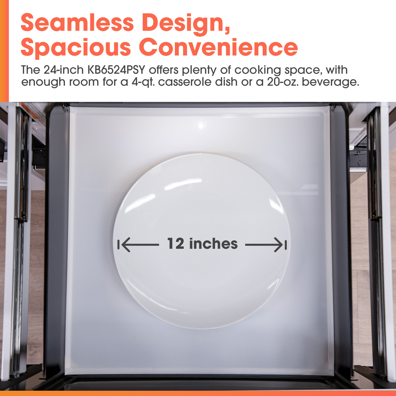 24 In. 1.2 Cu. Ft. 950w Easy Open Stainless Steel Microwave Drawer KB6524PSY