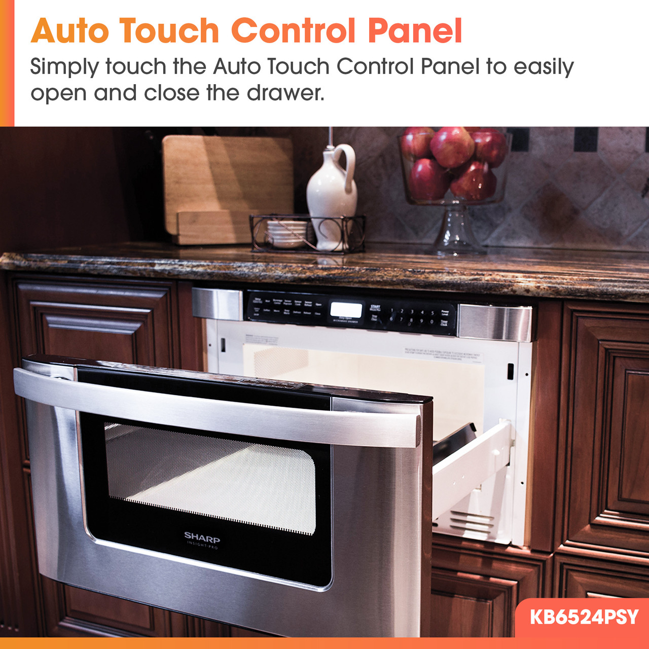 24 In. 1.2 Cu. Ft. 950w Easy Open Stainless Steel Microwave Drawer KB6524PSY