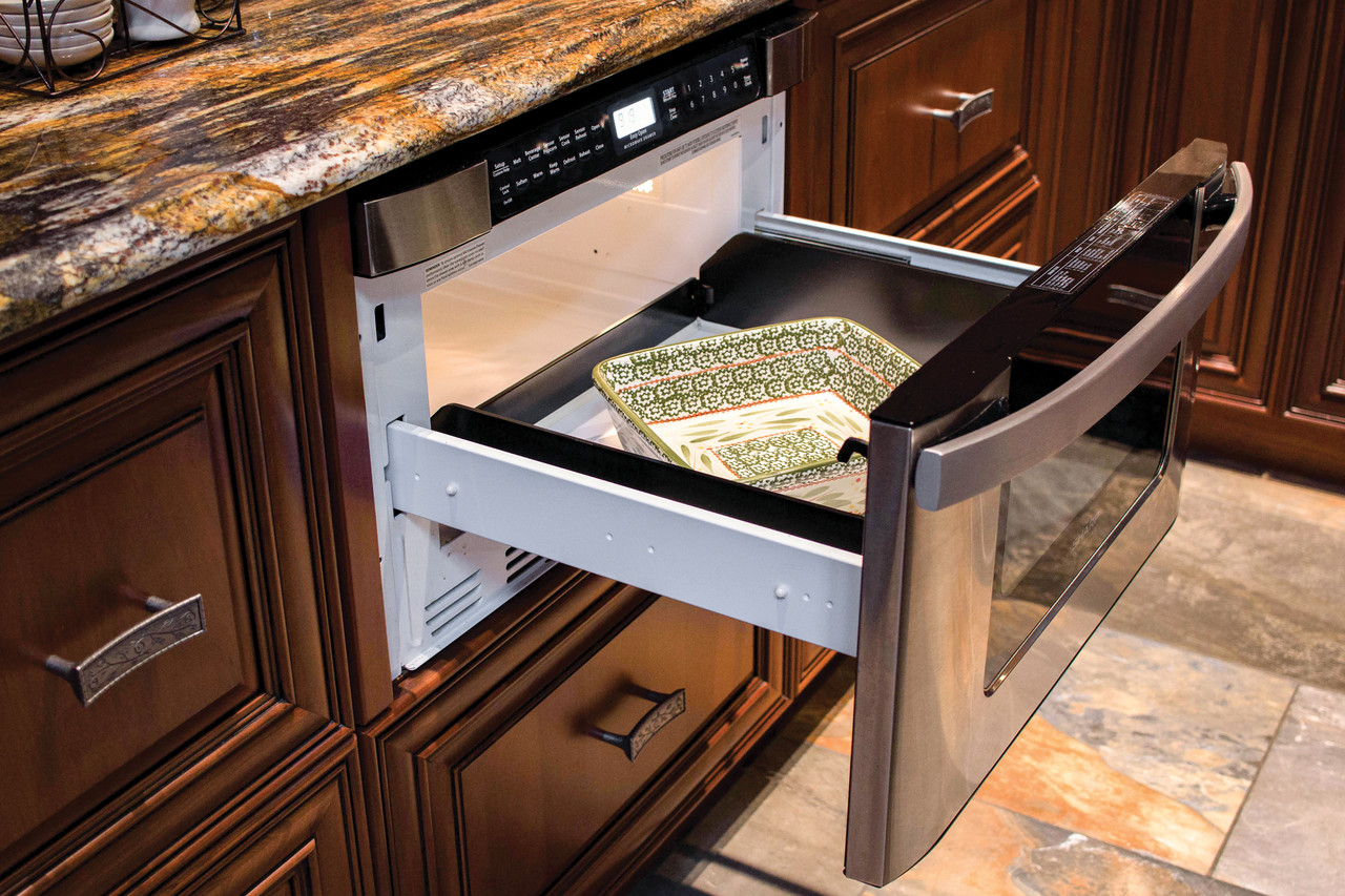 24 In. 1.2 Cu. Ft. 950w Easy Open Stainless Steel Microwave Drawer KB6524PSY