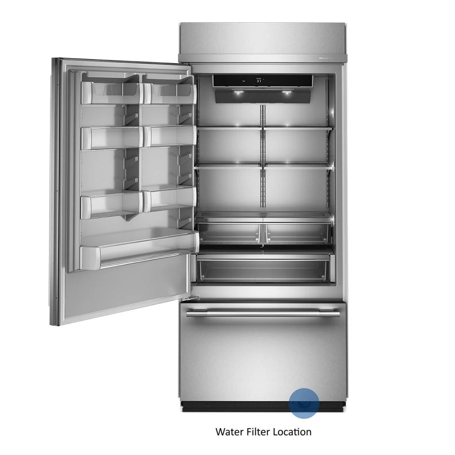 20.8 Cu. Ft. 36" Built-in Bottom Mount Refrigerator With Platinum Interior KBBL336SPS