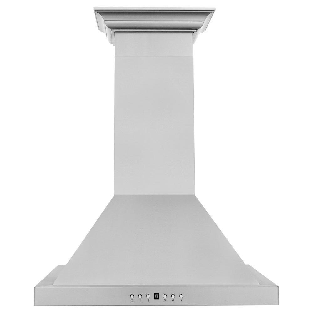 24" Convertible Vent Wall Mount Range Hood with Crown Molding KBCRN24