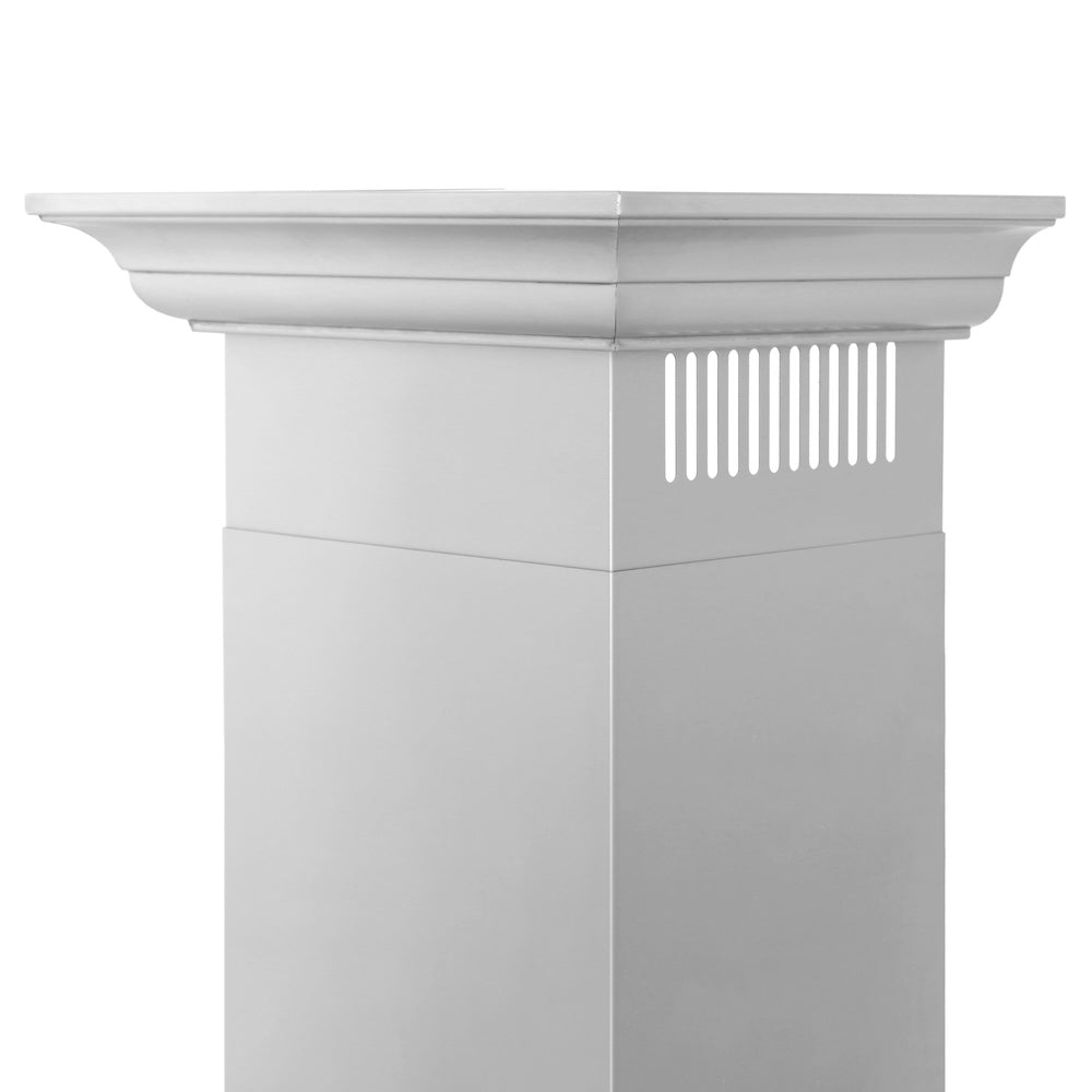 24" Convertible Vent Wall Mount Range Hood with Crown Molding KBCRN24