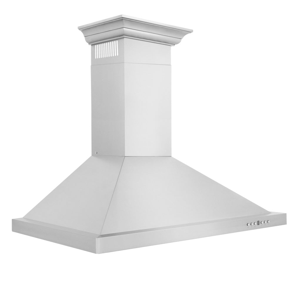 30" Convertible Vent Wall Mount Range Hood with Crown Molding KBCRN30