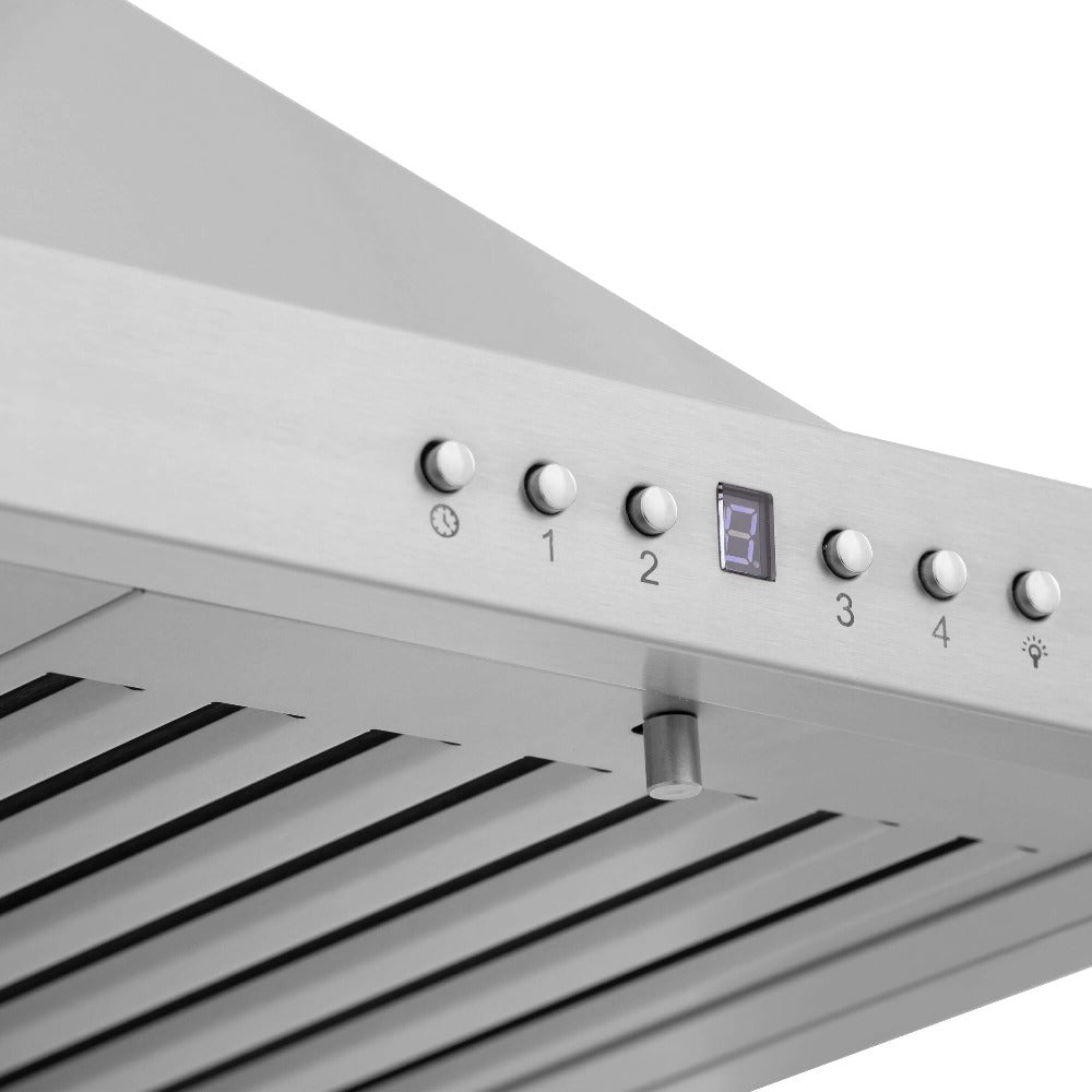 42" Convertible Vent Wall Mount Range Hood with Crown Molding KBCRN42