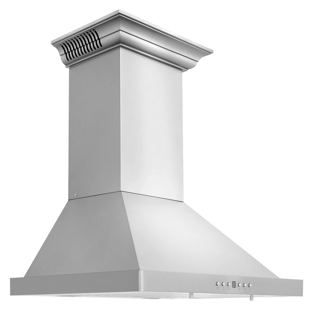 Wall Mount Range Hood in Stainless Steel with Built-in CrownSound®tooth Speakers (KBCRN-BT) - 24 Inch KBCRNBT24