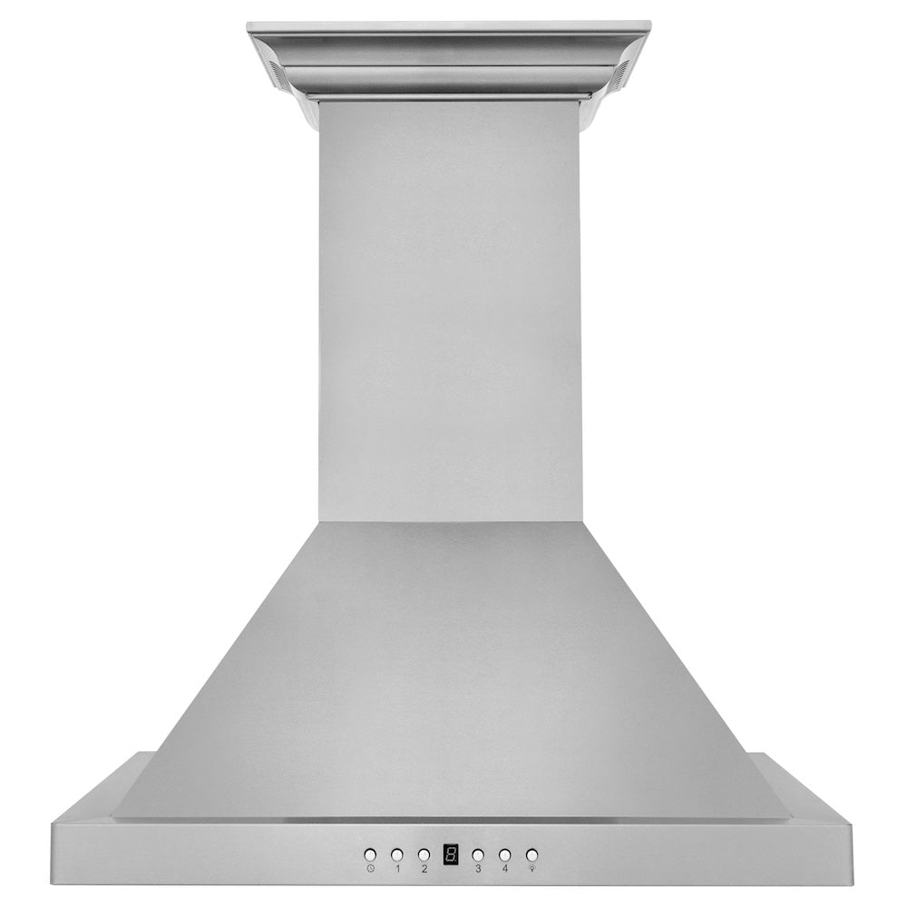 Wall Mount Range Hood in Stainless Steel with Built-in CrownSound®tooth Speakers (KBCRN-BT) - 24 Inch KBCRNBT24