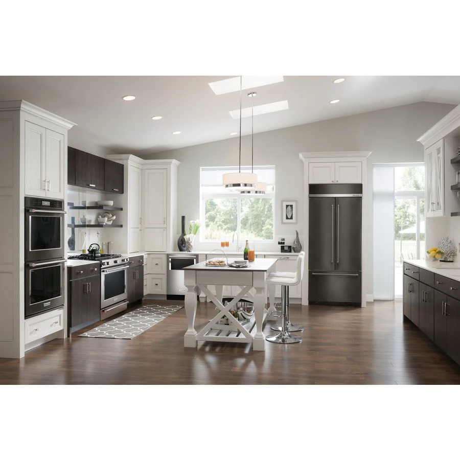 24.2 Cu. Ft. 42" Width Built-In Stainless French Door Refrigerator with Platinum Interior Design KBFN502EBS