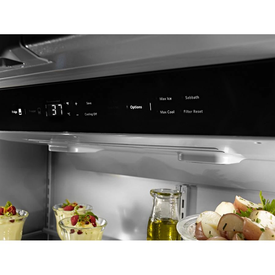 24.2 Cu. Ft. 42" Width Built-In Stainless French Door Refrigerator with Platinum Interior Design KBFN502EBS