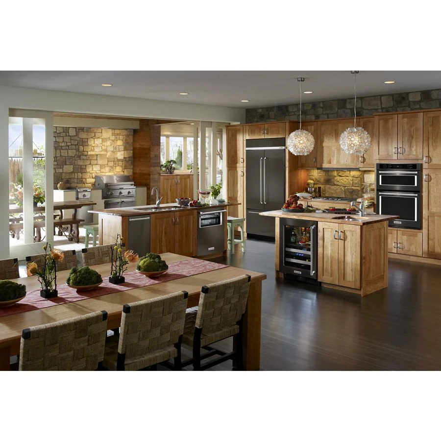 24.2 Cu. Ft. 42" Width Built-In Stainless French Door Refrigerator with Platinum Interior Design KBFN502EBS