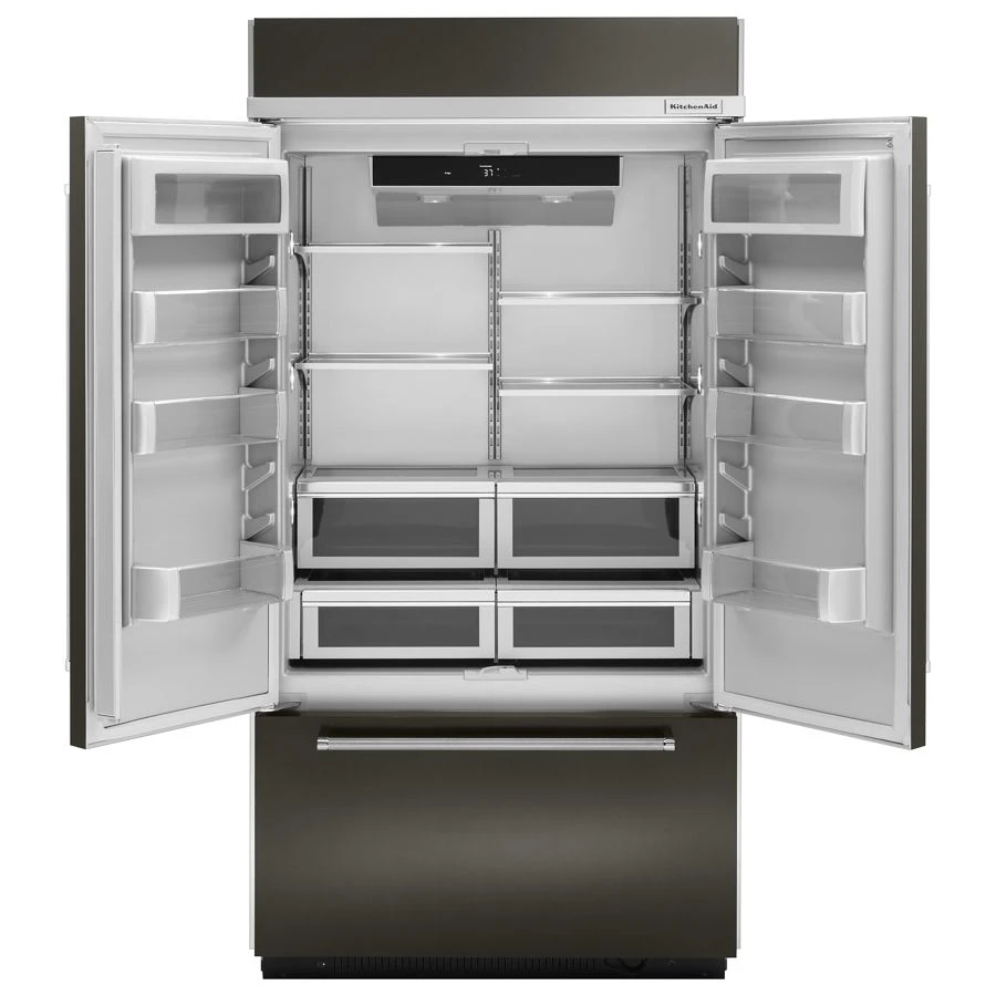 24.2 Cu. Ft. 42" Width Built-In Stainless French Door Refrigerator with Platinum Interior Design KBFN502EBS