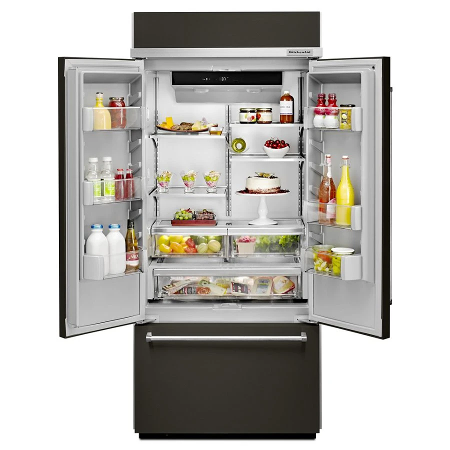 20.8 Cu. Ft. 36" Width Built In Stainless Steel French Door Refrigerator with Platinum Interior Design KBFN506EBS