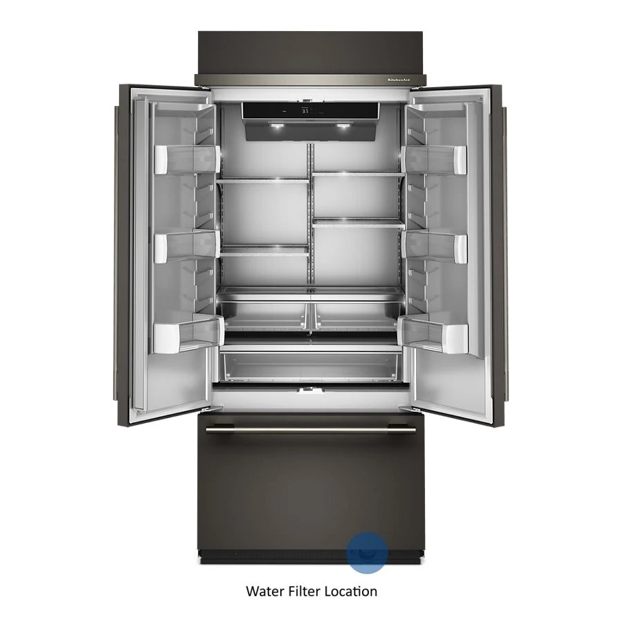 20.8 Cu. Ft. 36" Built-in French Door Bottom Mount Refrigerator With Platinum Interior KBFN536SBE
