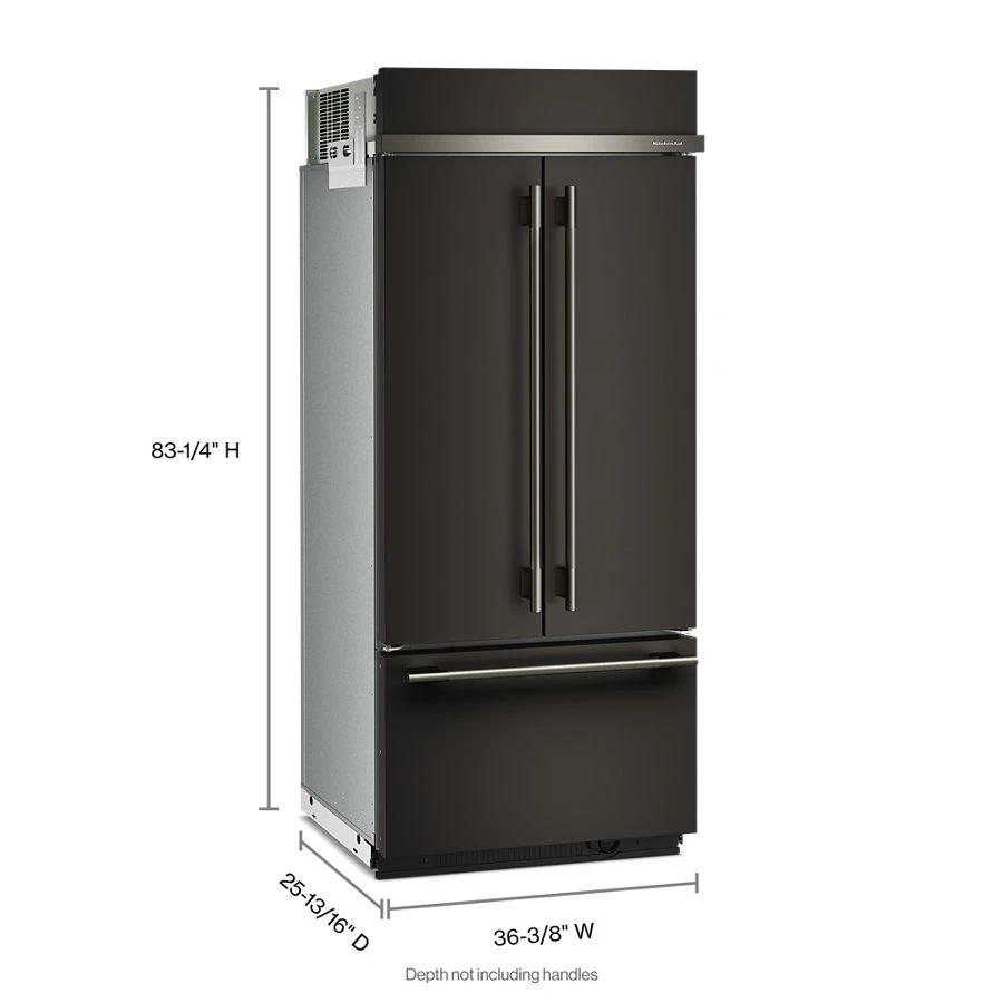 20.8 Cu. Ft. 36" Built-in French Door Bottom Mount Refrigerator With Platinum Interior KBFN536SBE