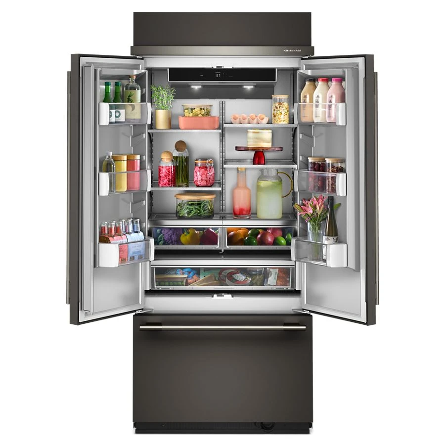 20.8 Cu. Ft. 36" Built-in French Door Bottom Mount Refrigerator With Platinum Interior KBFN536SBE