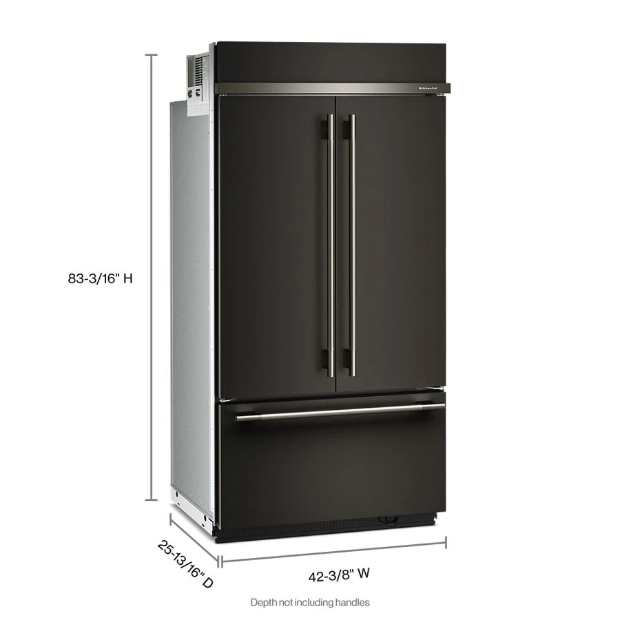 24.2 Cu. Ft. 42" Built-In French Door Bottom Mount Refrigerator with Platinum Interior KBFN542SBE