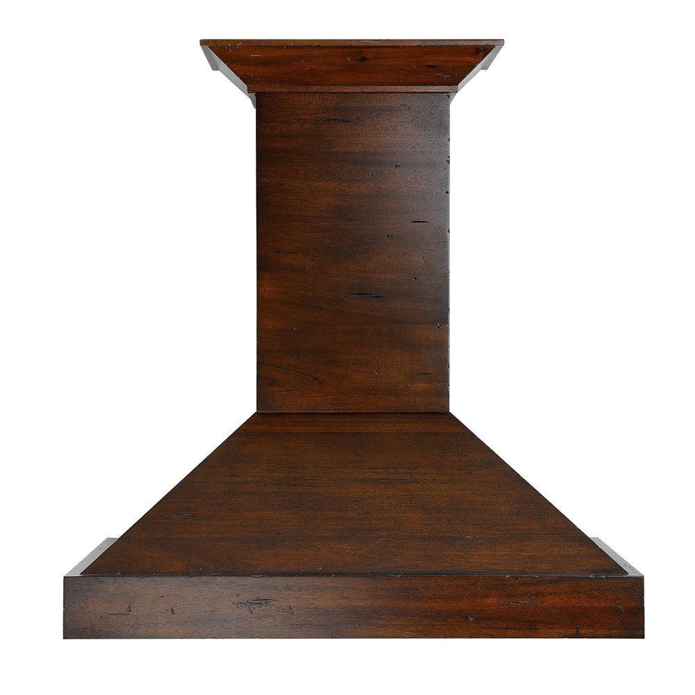 48 In. Convertible Vent Wooden Wall Mount Range Hood In Walnut KBRR48