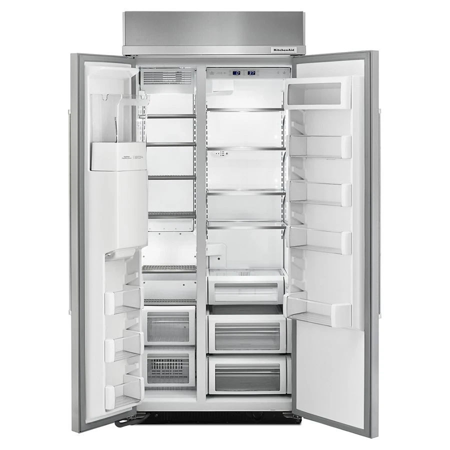 20.8 cu ft 36-Inch Width Built-In Side-by-Side Refrigerator with PrintShield Finish KBSD606ESS