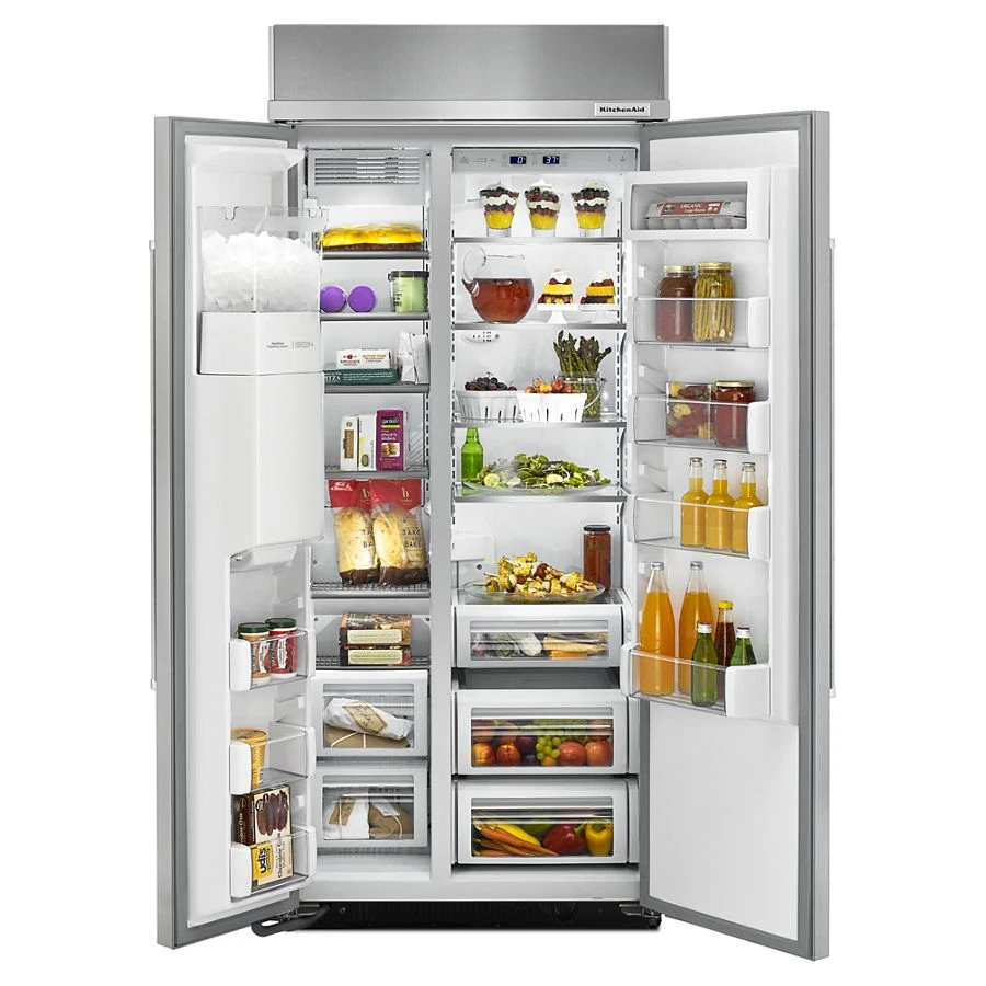 20.8 cu ft 36-Inch Width Built-In Side-by-Side Refrigerator with PrintShield Finish KBSD606ESS