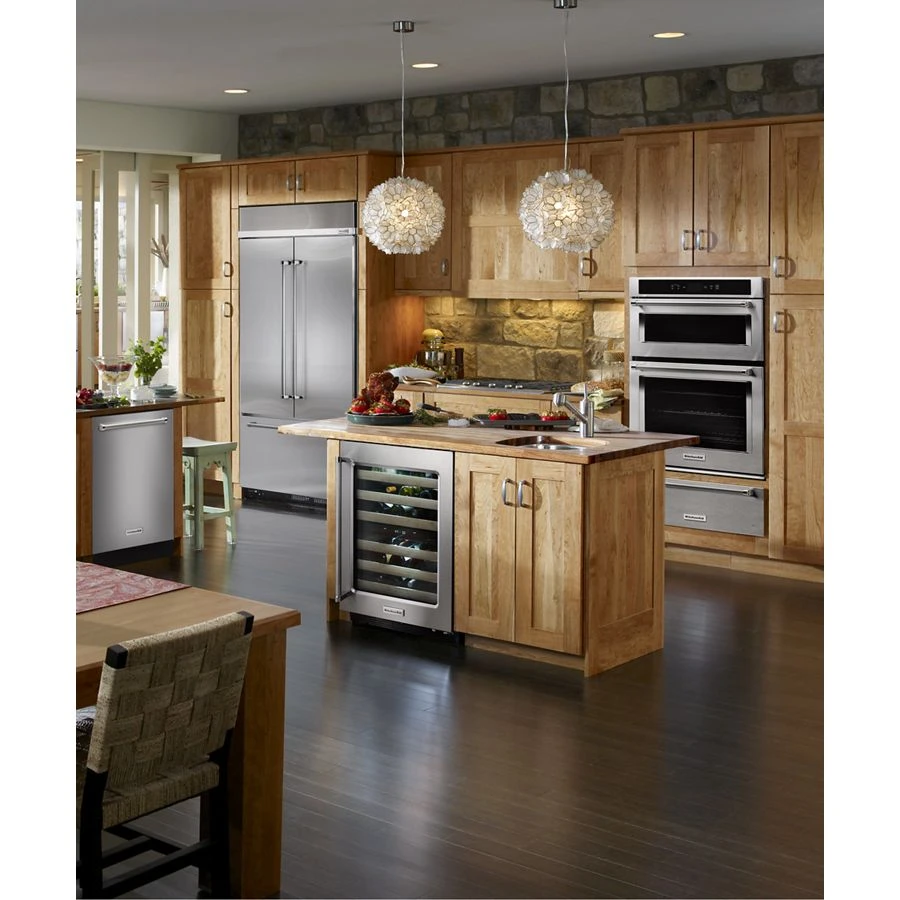 20.8 cu ft 36-Inch Width Built-In Side-by-Side Refrigerator with PrintShield Finish KBSD606ESS