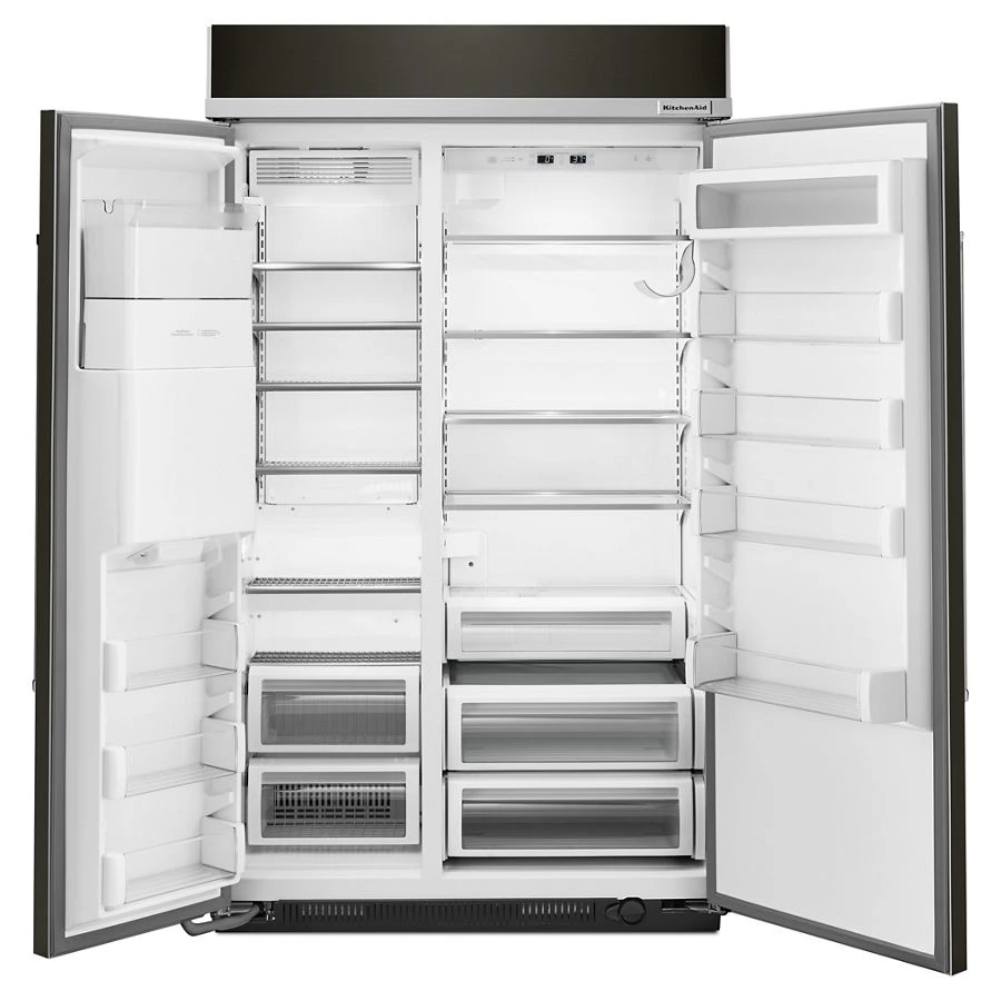 29.5 cu. ft 48-Inch Width Built-In Side by Side Refrigerator with PrintShield Finish KBSD608EBS