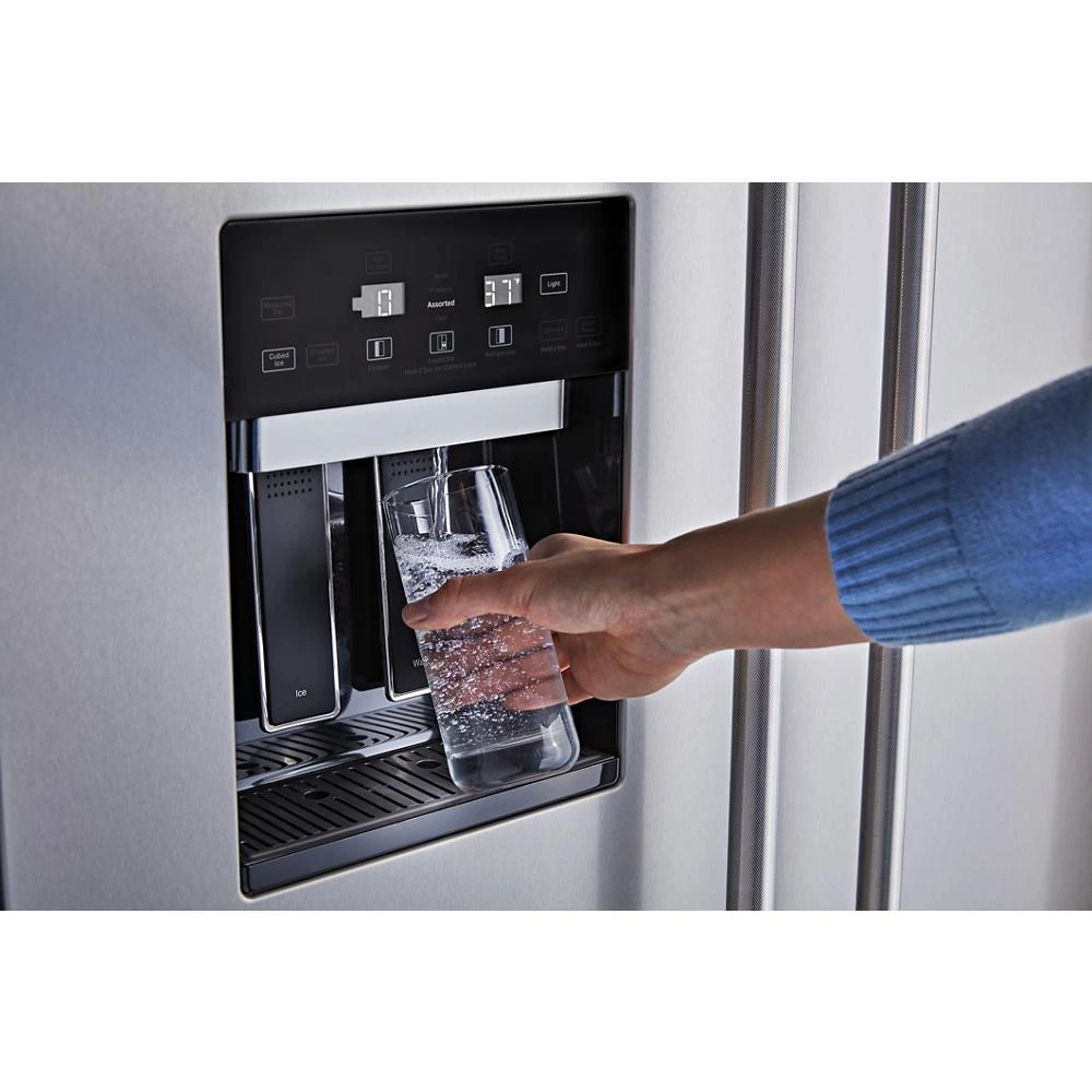 29.4 Cu. Ft. 48" Built-In Side-by-Side Refrigerator with Ice and Water Dispenser KBSD708MPS