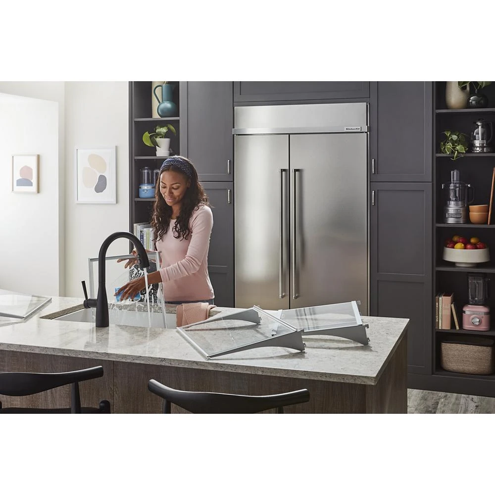 29.4 Cu. Ft. 48" Built-In Side-by-Side Refrigerator with Ice and Water Dispenser KBSD708MPS