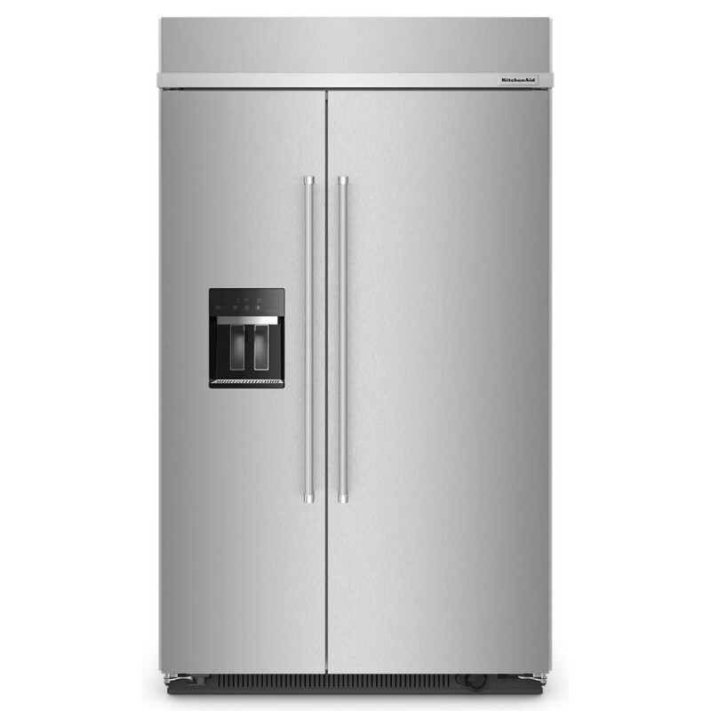 KitchenAid 29.4 Cu. Ft. 48" Built-In Side-by-Side Refrigerator with Ice and Water Dispenser with PrintShield Finish Stainless Steel with PrintShield™ Finish KBSD708MPS Picture 1