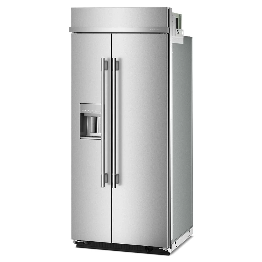 20.8 Cu. Ft. 36" Built-in Side-by-side Refrigerator Features Exterior Water And Ice Dispenser With Measured Fill KBSD736SPS