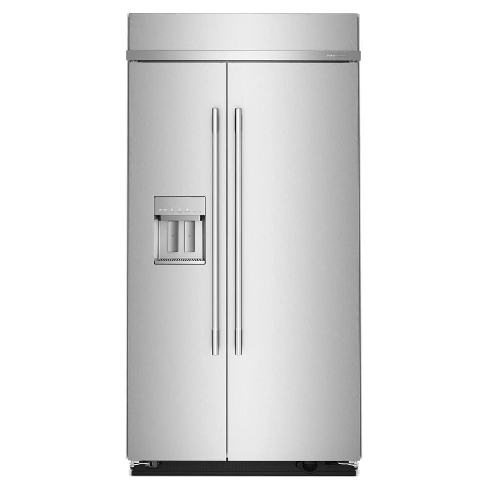 25.1 Cu. Ft. 42" Built-In Side-by-Side Refrigerator features Exterior Water and Ice Dispenser with Measured Fill KBSD742SPS