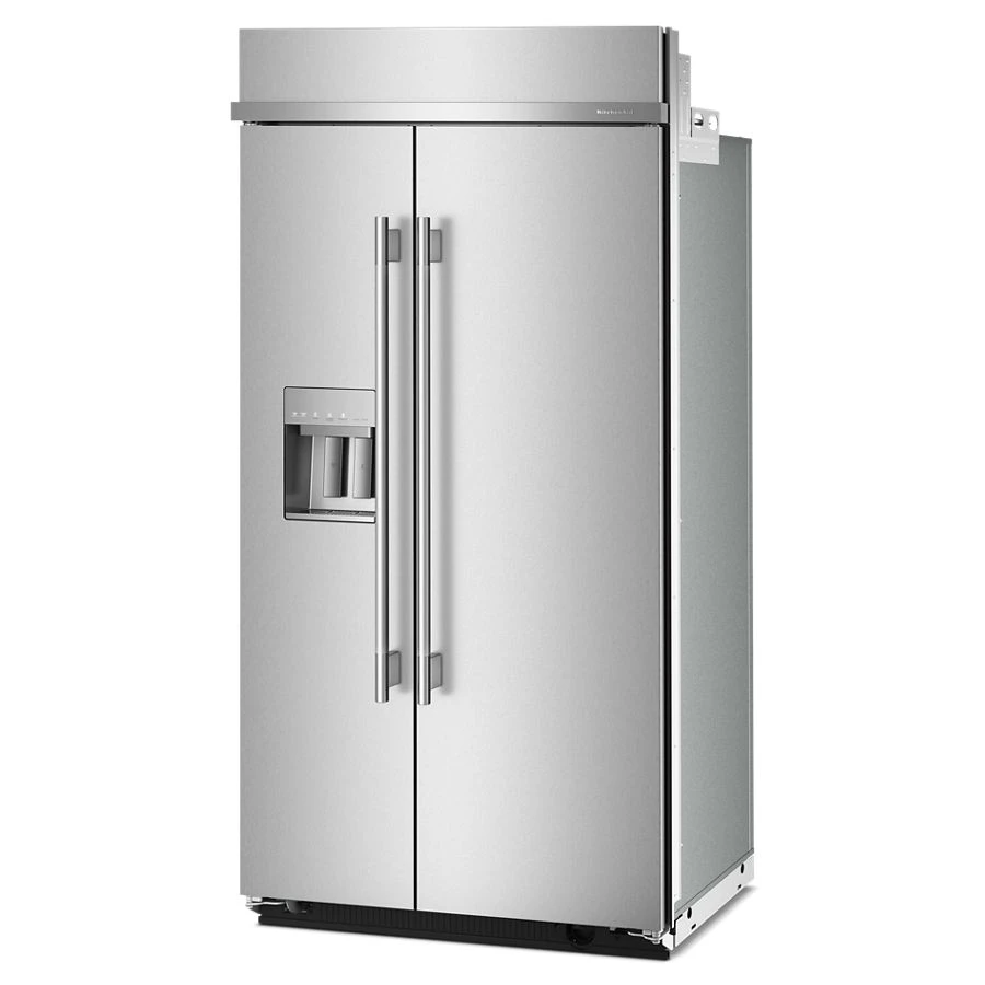 25.1 Cu. Ft. 42" Built-In Side-by-Side Refrigerator features Exterior Water and Ice Dispenser with Measured Fill KBSD742SPS