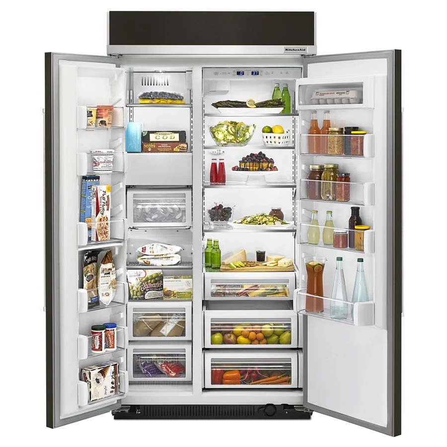 25.5 cu. ft 42-Inch Width Built-In Side by Side Refrigerator with PrintShield Finish KBSN602EBS
