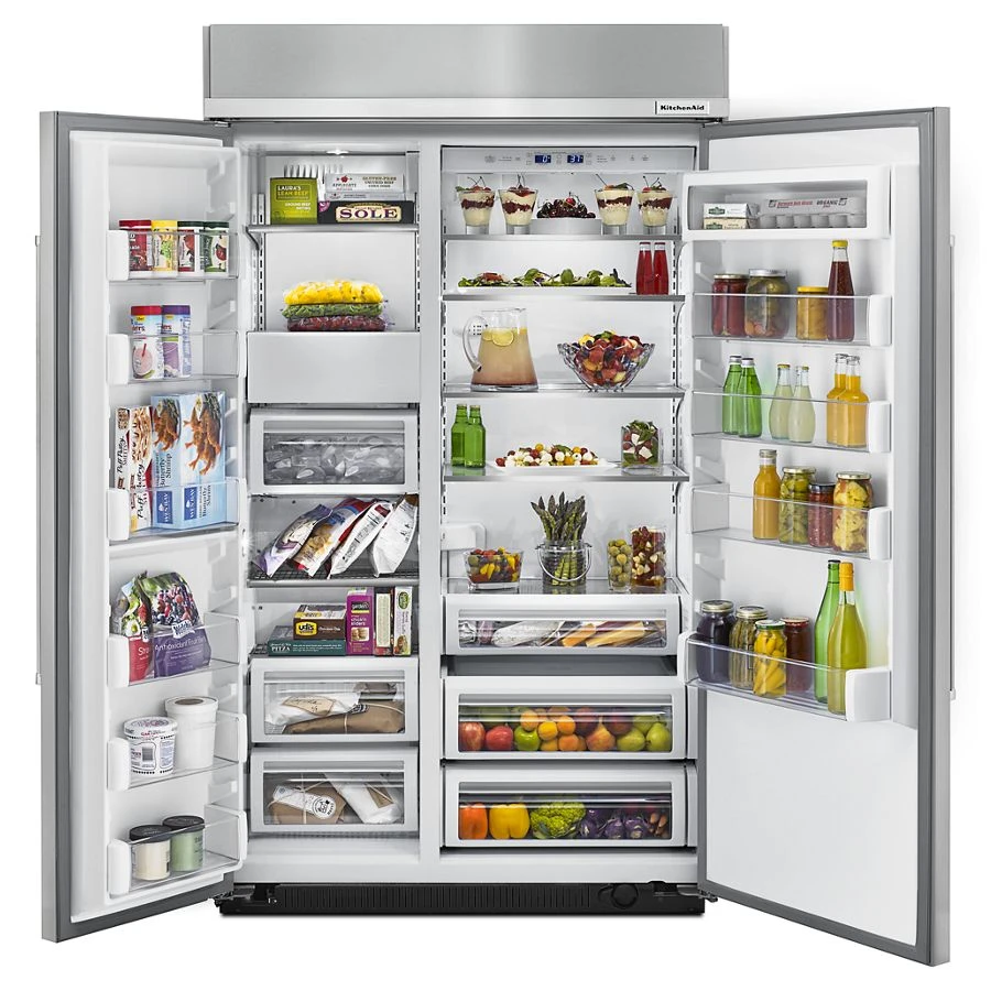 30.0 cu. ft 48-Inch Width Built-In Side by Side Refrigerator with PrintShield Finish KBSN608ESS