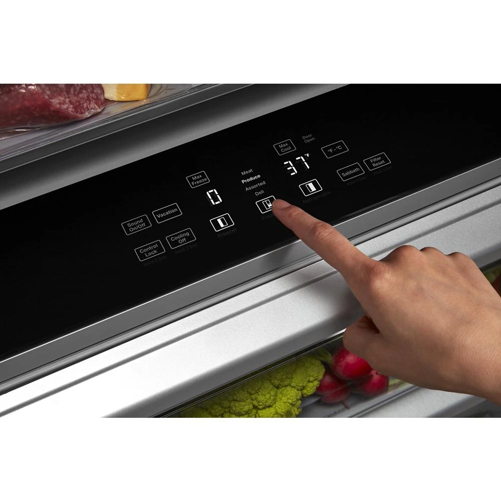 25.5 Cu Ft. 42" Built-In Side-by-Side Refrigerator with PrintShield™ Finish KBSN702MBS