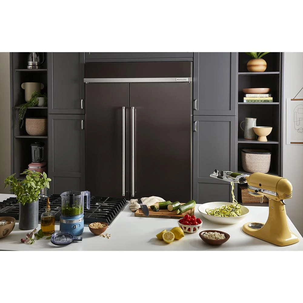 25.5 Cu Ft. 42" Built-In Side-by-Side Refrigerator with PrintShield™ Finish KBSN702MBS