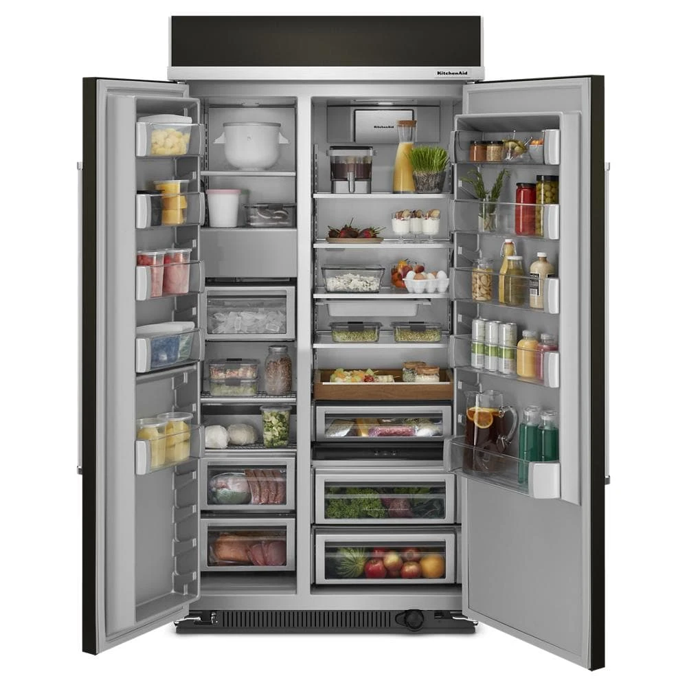 25.5 Cu Ft. 42" Built-In Side-by-Side Refrigerator with PrintShield™ Finish KBSN702MBS