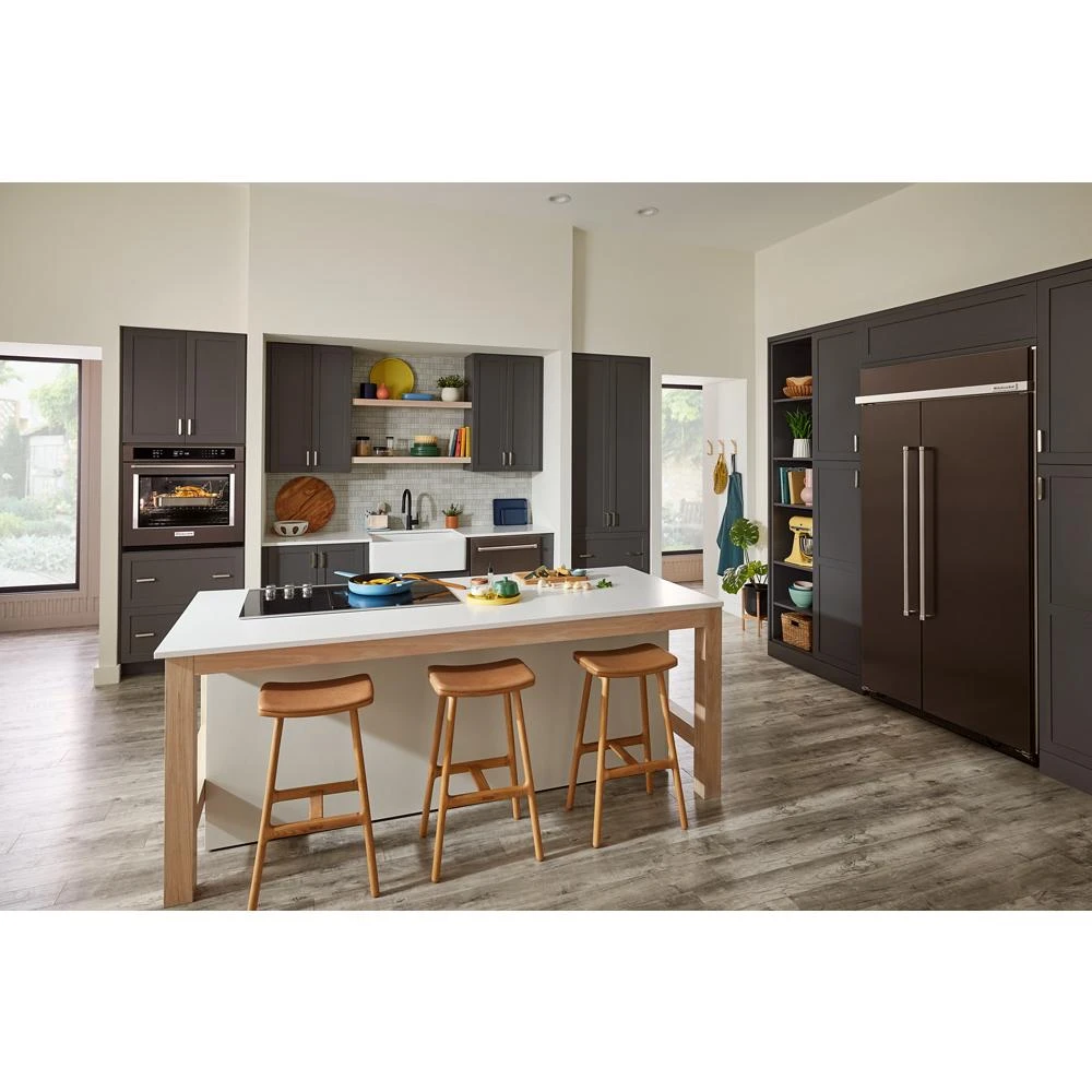 25.5 Cu Ft. 42" Built-In Side-by-Side Refrigerator with PrintShield™ Finish KBSN702MBS