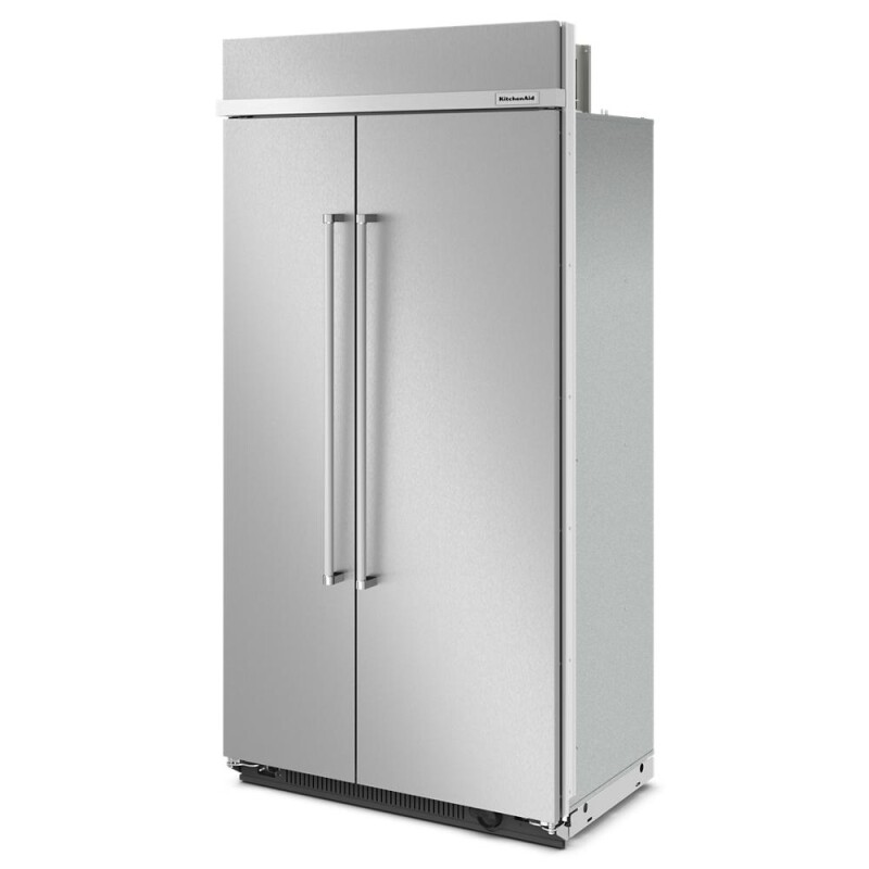 KitchenAid 25.5 Cu Ft. 42" Built-In Side-by-Side Refrigerator Stainless Steel with PrintShield™ Finish KBSN702MPS Picture 1