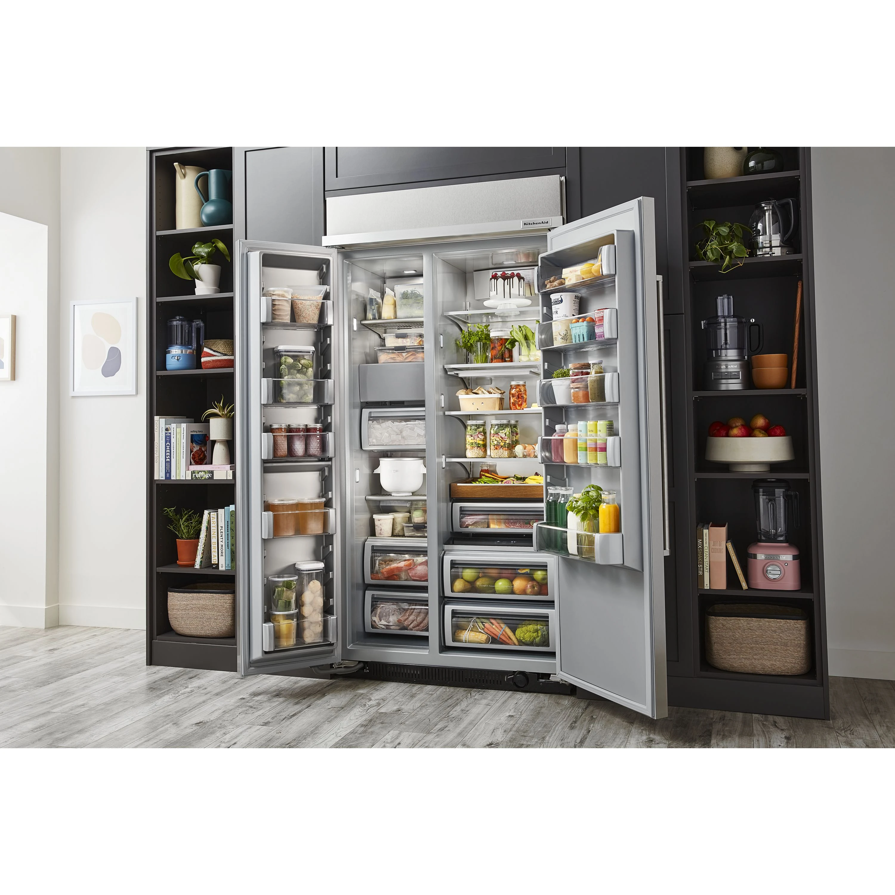 30 Cu. Ft. 48" Built-In Side-by-Side Refrigerator with Panel-Ready Doors KBSN708MPA