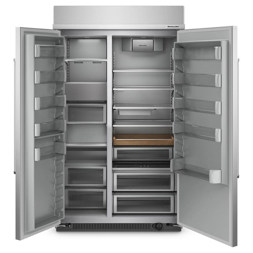 30 Cu. Ft. 48" Built-In Side-by-Side Refrigerator with PrintShield Finish KBSN708MPS