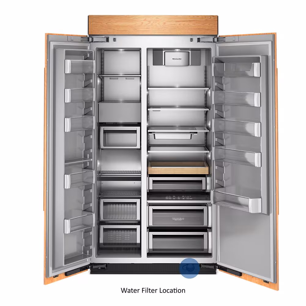 25.5 Cu. Ft. 42" Built-In Panel-Ready Side-by-Side Refrigerator KBSN742TPA