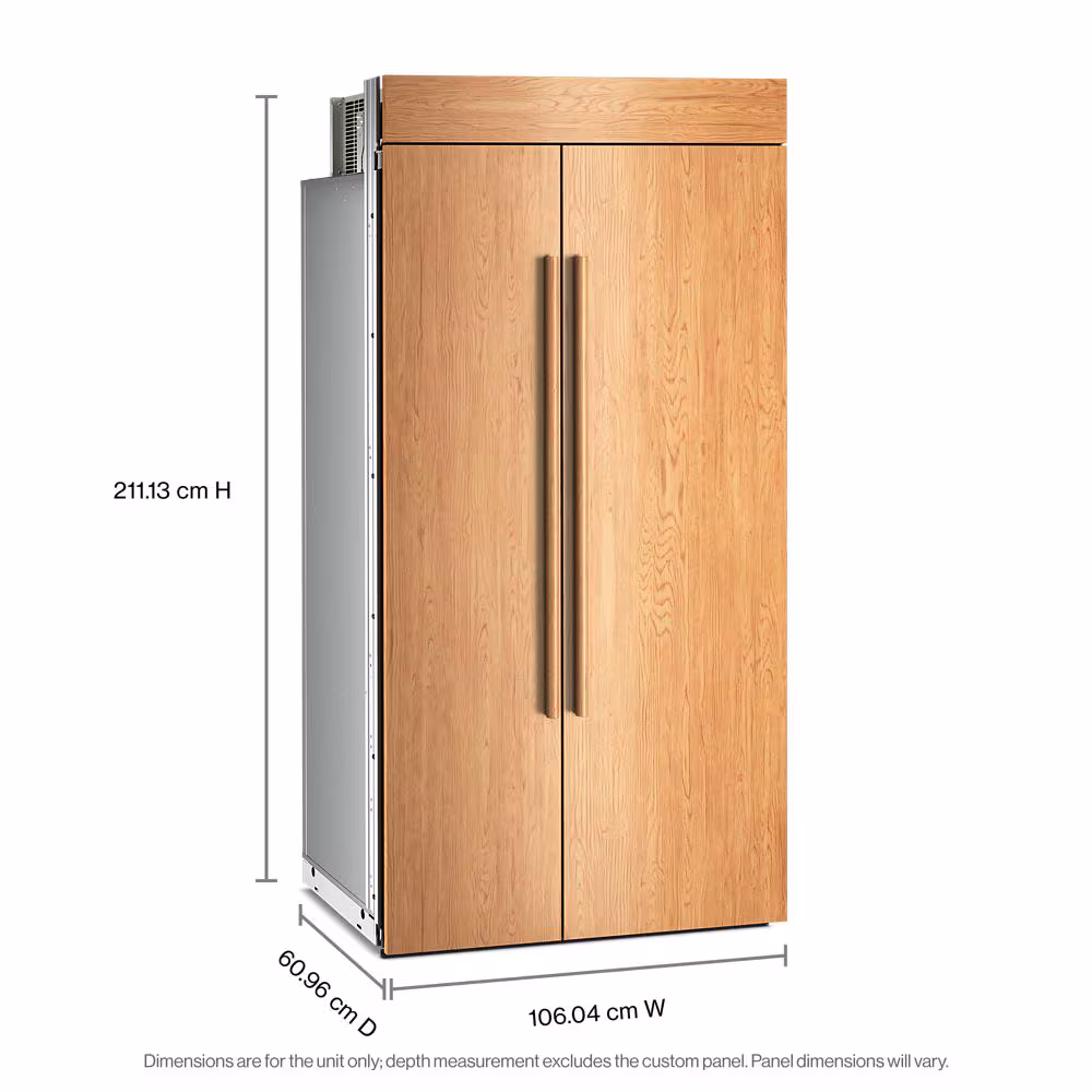 25.5 Cu. Ft. 42" Built-In Panel-Ready Side-by-Side Refrigerator KBSN742TPA